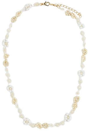 Beaded necklace - White/Light beige - Ladies | H&M GB
