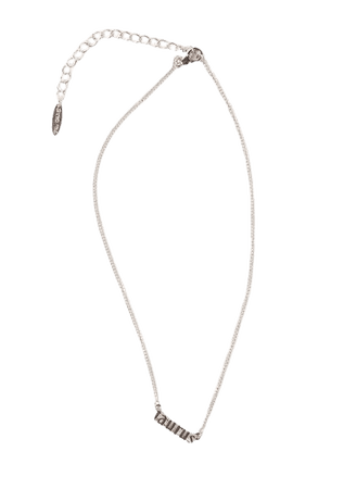 Taurus Letter Charm Chain Necklace - Silver | Dolls Kill