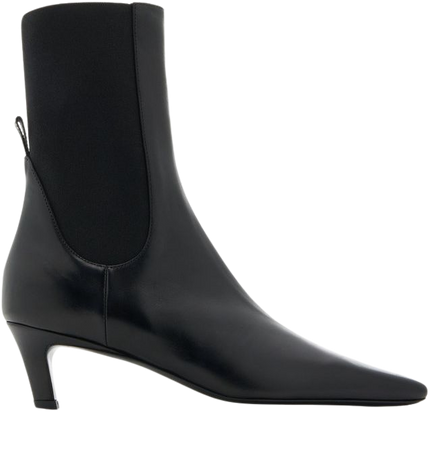 The Mid Heel Leather Boots By Toteme | Moda Operandi