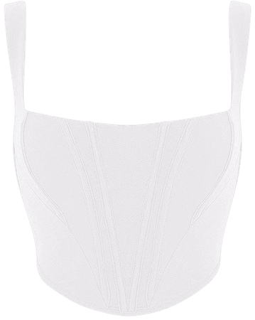 Clothing : Tops : 'Ninetta' White Mesh Corset