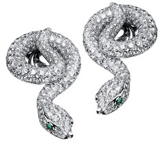 Divine Serpent Diamond Earrings