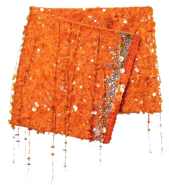 Embroidered Fringe Satin Mini Skirt By Des Phemmes | Moda Operandi