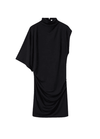 Asymmetric sleeves dress - Women | Mango USA