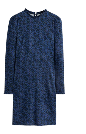Frill-Detail Mini Dress - Atlantic, Primrose Swirl | Boden US