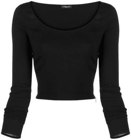 Versace Cropped long-sleeve T-shirt - Farfetch