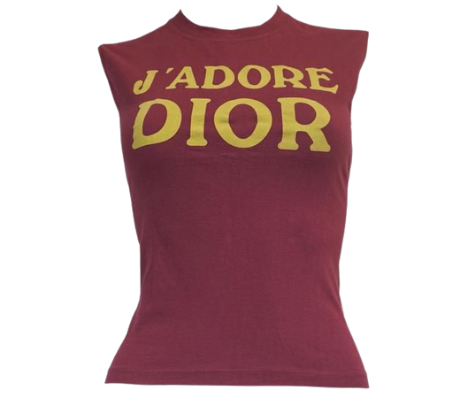 *clipped by @luci-her* Dior Burgundy J’adore Tank Top/Cami Size 4 (S) - Tradesy