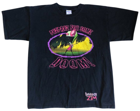 INVADER ZIM 2001 Prepare For Doom Vintage Y2K Tshirt Black | Etsy