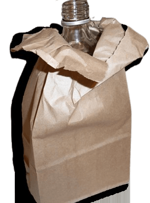 Alcohol in paper bag png