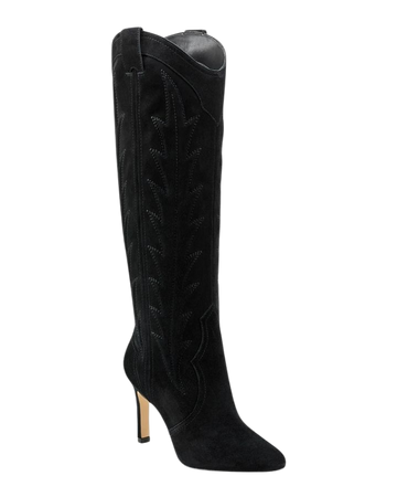 Marc Fisher LTD Rolly Embroidered Suede Western Boots | Neiman Marcus
