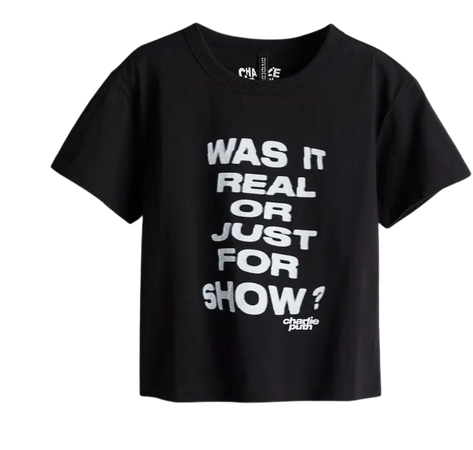 Printed T-shirt - Black/Charlie Puth - Ladies | H&M US