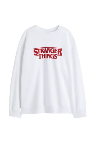 Printed Sweatshirt - White/Stranger Things - Ladies | H&M US