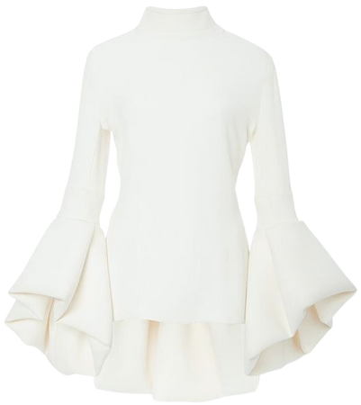 white bell sleeve dress