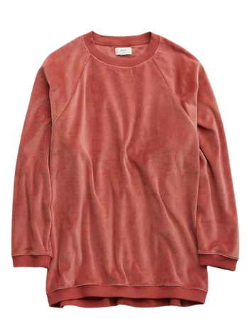Aerie REAL Obsessed Velour Sweatshirt rust