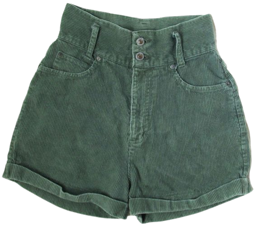 green vintage shorts
