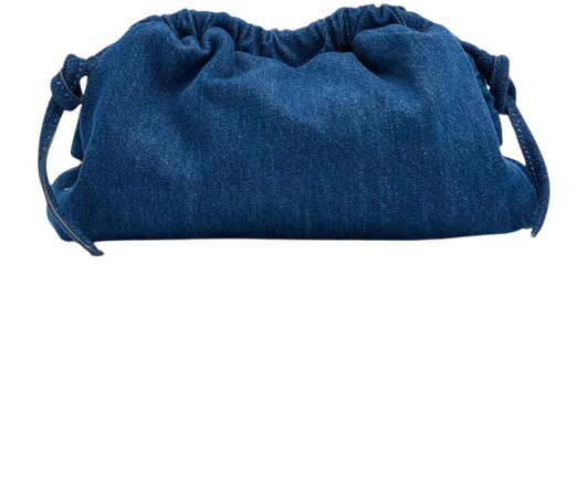 Mansur Gavriel Cloud Mini Denim Clutch Bag | Neiman Marcus