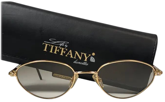 New Vintage Tiffany T619 Cat Eye Oval Rose Plated Gold 1990 Sunglasses France For Sale at 1stDibs | tiffany rose gold sunglasses