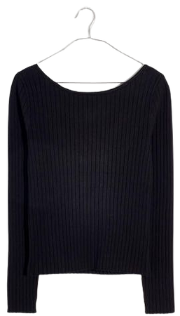 Open-Back Slim Pullover Sweater