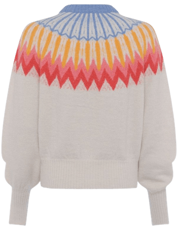 Neya Fairisle Sweater Classic Cream Multi– French Connection US