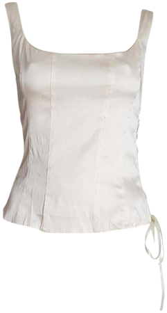 Christian DIOR "New" Haute Couture Double Silk Cream Top Corset - Unworn For Sale at 1stdibs