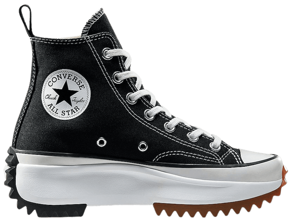 Converse Run Star Hike Sneaker in Black, White, & Gum | REVOLVE