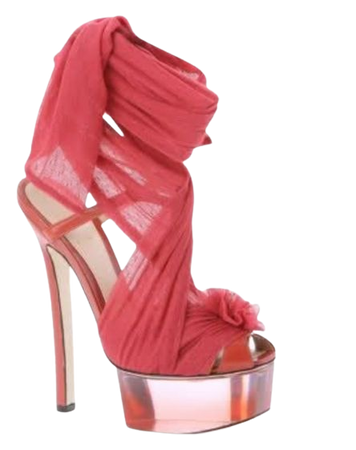 Fendi Shoes | Fendi Runway Tulle Red Lucite Platform Heels Sz9 | Poshmark
