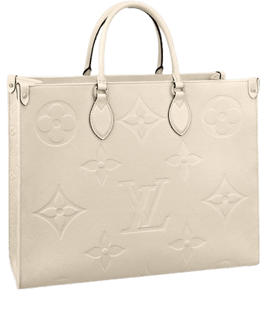 LV pattern white bag