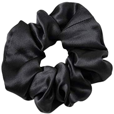 LilySilk Pure Silk Charmeuse Scrunchy -Regular -Scrunchies For Hair - Silk Scrunchies For Women Soft Hair Care Black : Beauty