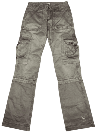 khaki cargo flared jeans