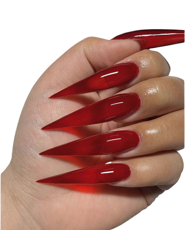 red clear nails