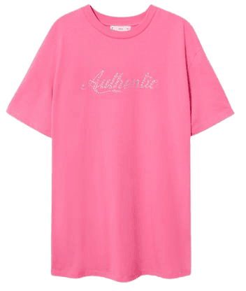 Rhinestone print t-shirt - Women | Mango USA