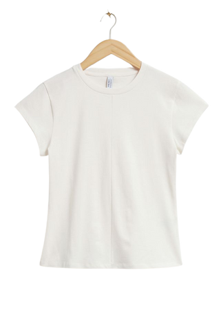Flared Crewneck T-Shirt - White - Tops & T-shirts - & Other Stories US