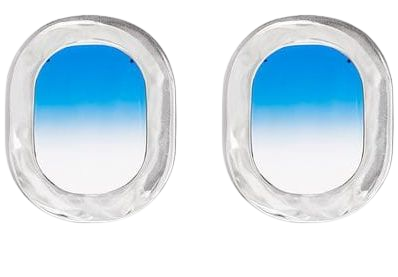 All Blues blue 925 Sterling Silver Airplane Window Earrings