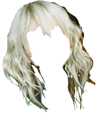 blonde black wavy hair