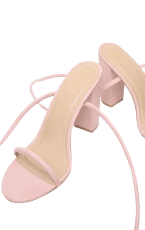 Dusty Pink Tube Strappy Block Heel Sandal | PrettyLittleThing