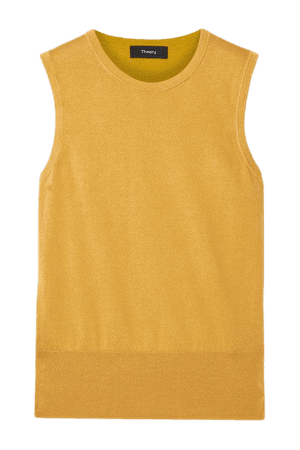 Silk And Cotton-blend Tank - Mustard