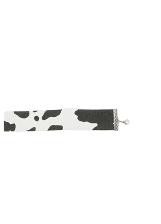 Cow Print Choker - Black | Dolls Kill