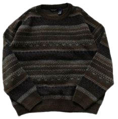 dark academia grandpa sweater dark brown black