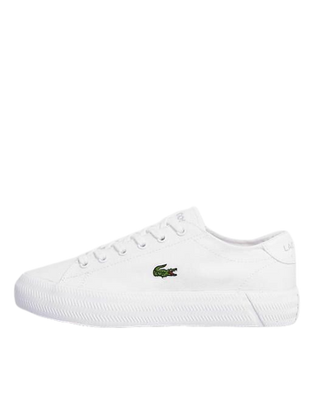Lacoste Gripshot flatform sneakers in white canvas | ASOS