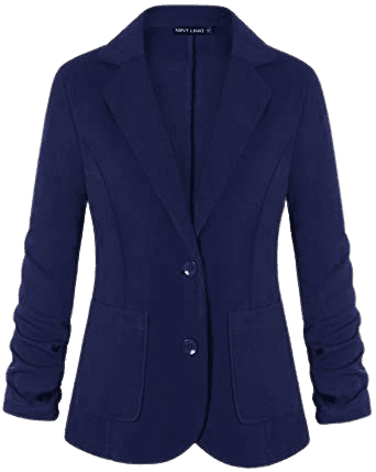 Unifizz Women's Casual Work Solid Color Knit Blazer with Pocket Navy Blue XXL at Amazon Women’s Clothing store
