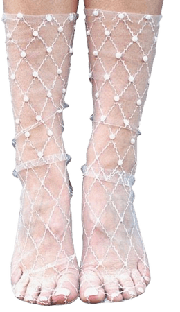 pearl lace socks