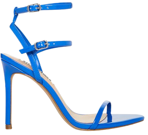 THERESA Blue Patent Strappy Heeled Sandal | Women's Heels – Steve Madden