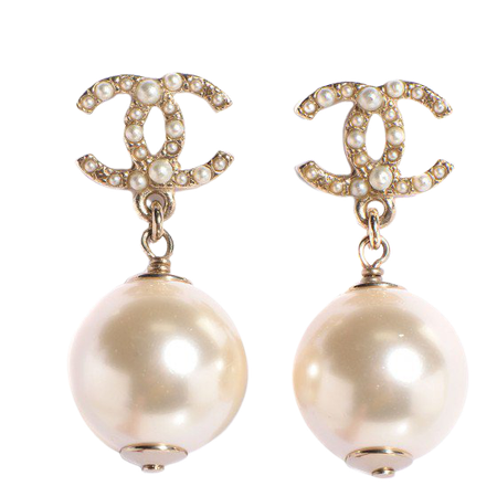 chanel earring pearl