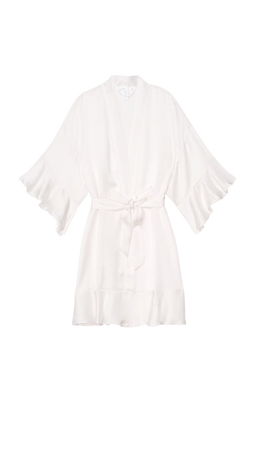 Victoria’s Secret white flounce robe
