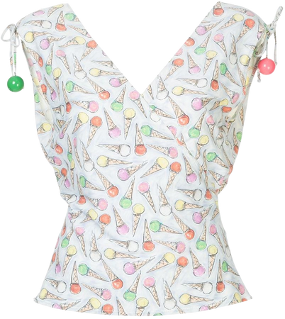 Chanel Pre-Owned 2004 ice-cream print sleeveless top