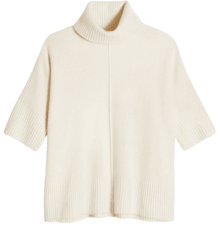 Cashmere Poncho Sweater | Ann Taylor
