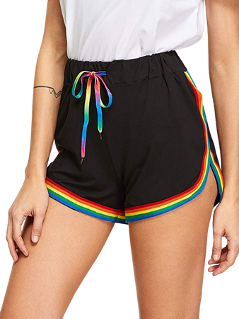 Rainbow short gym shorts