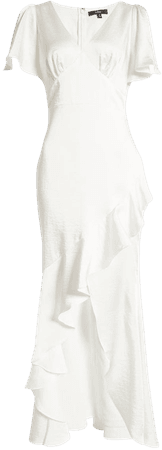 Eternal Bond Satin Ruffle Gown | Nordstrom