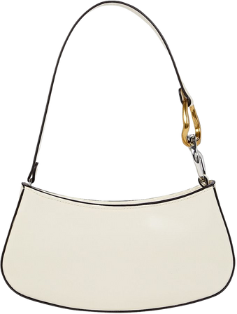 STAUD Ollie Leather Shoulder Bag In Ivory | INTERMIX®