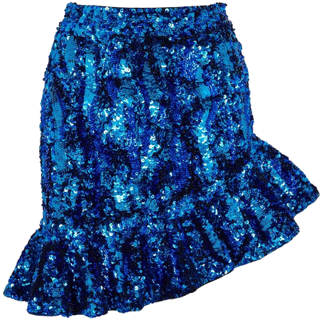 Blue Sequin Skirt