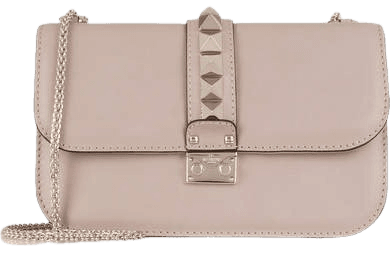 Garavani Lock Medium Leather Shoulder Bag - Blush